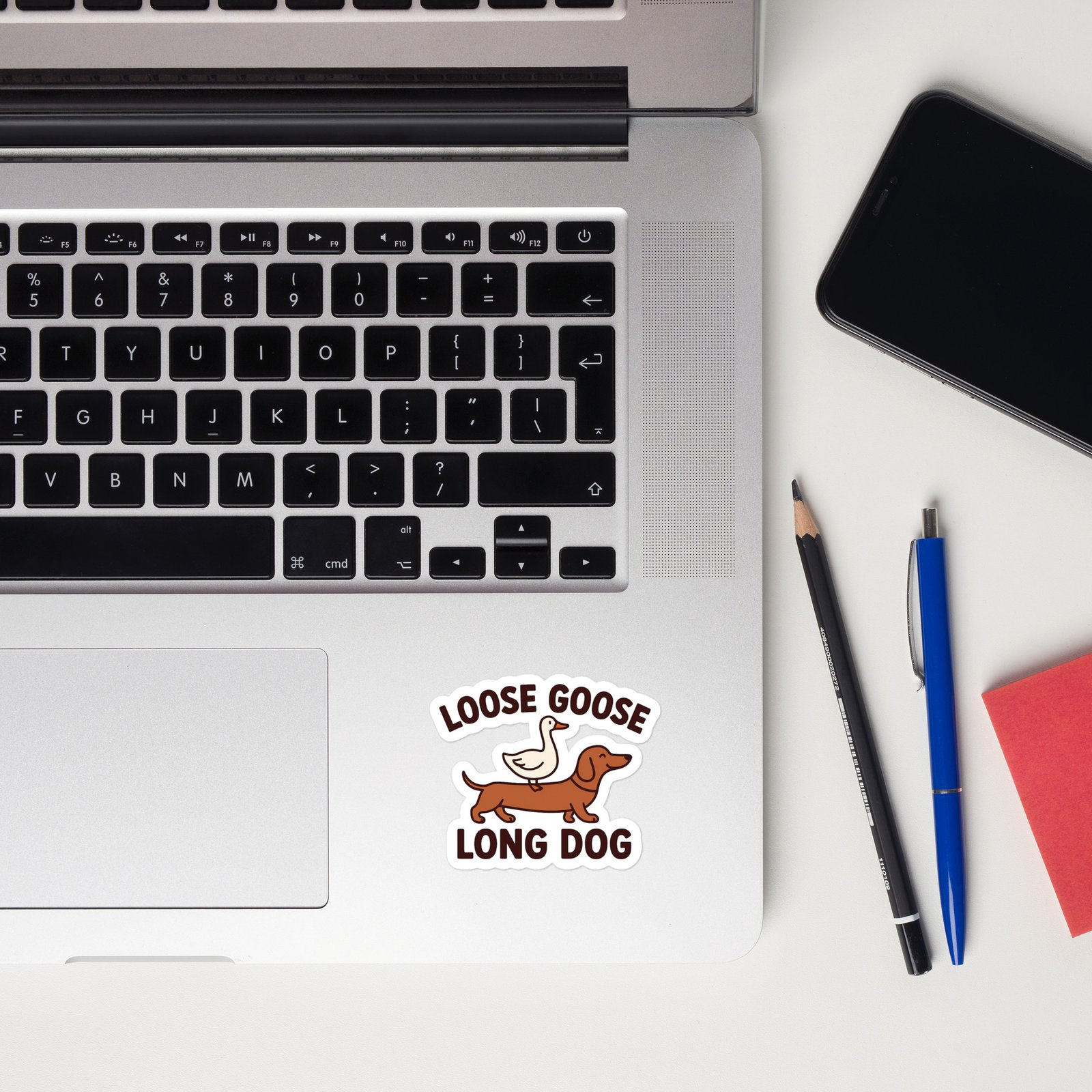 Loose Goose Long Dog Logo Sticker - Image 4