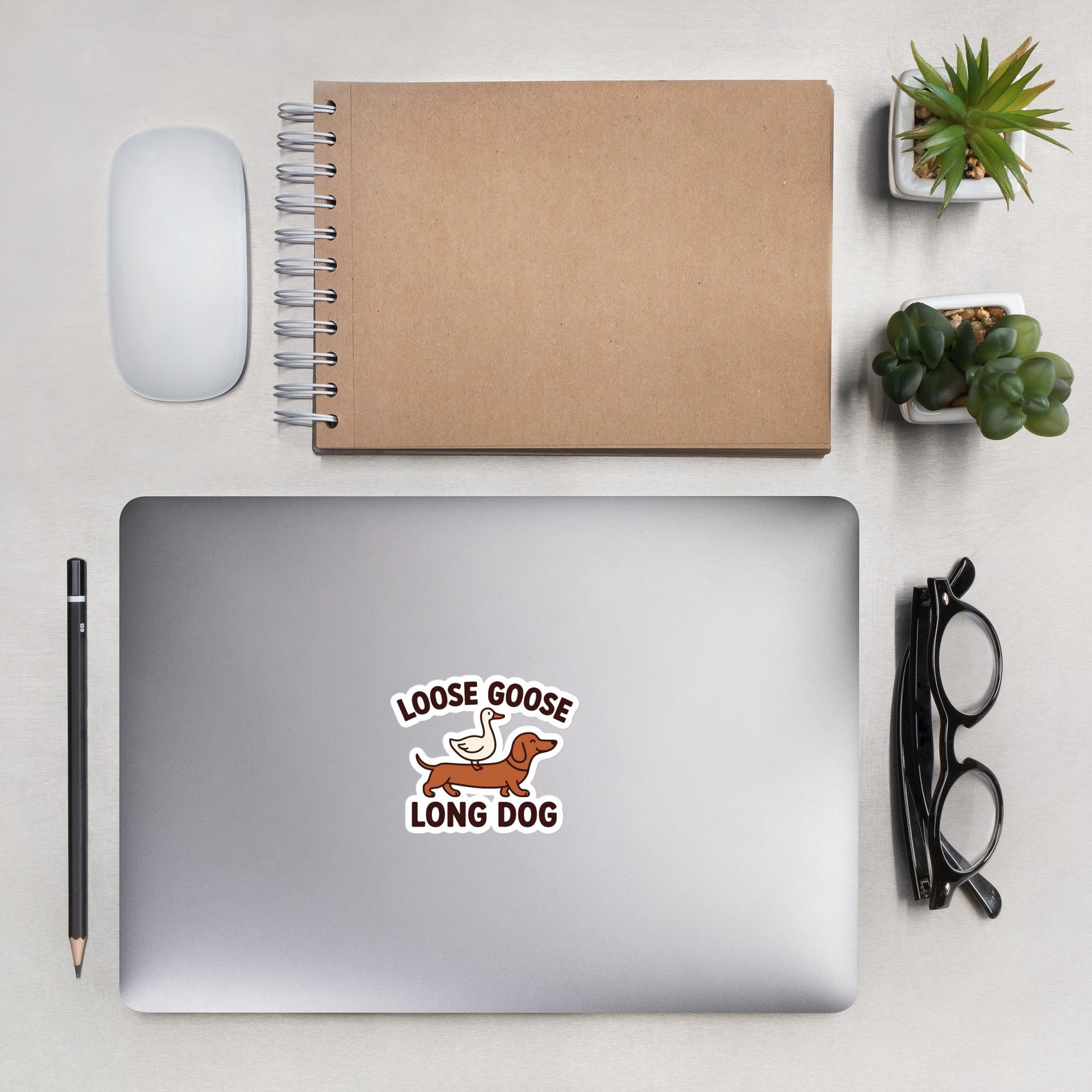 Loose Goose Long Dog Logo Sticker - Image 2