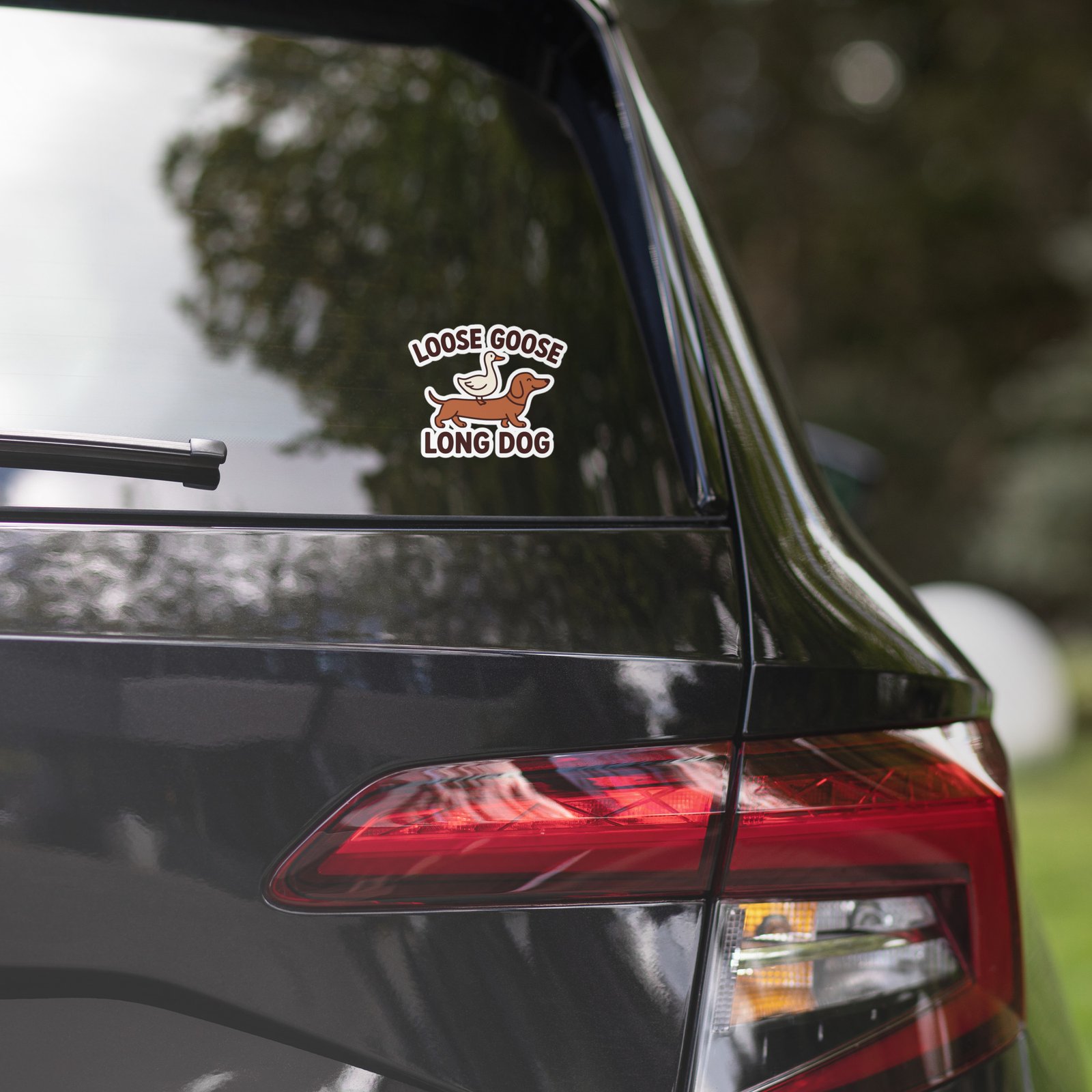 Loose Goose Long Dog Logo Sticker - Image 3